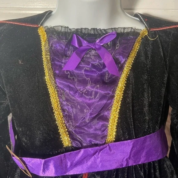Girls Purple and Black Witch Costume – Halloween & Performance Dress (Size 140) - Picture 5 of 10